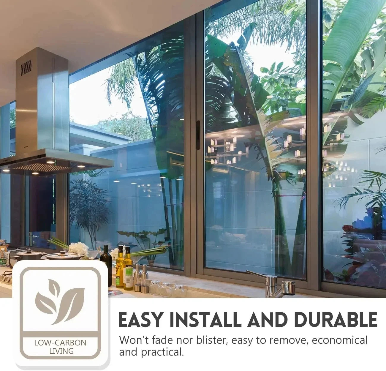 One-Way Mirror Window Privacy Film - Heat Control Reflective Vinyl Film for Enhanced Privacy