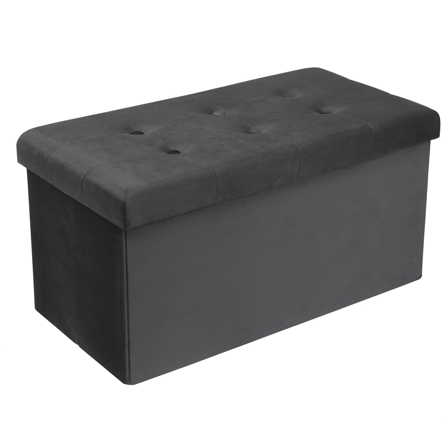 Multifunctional Upholstered Storage Ottoman with Removable Lid and Folding Design