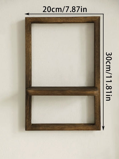 Rustic Wooden Floating Display Shelves for Wall Storage in Bedroom, Kitchen, and Bathroom